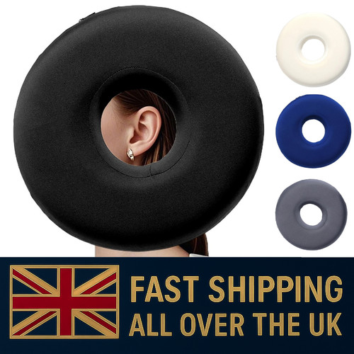 Pillow with ear hole for - hole,