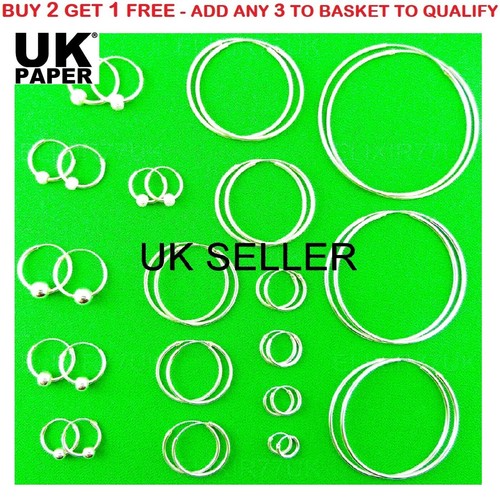 925 sterling silver hoop - sterling,