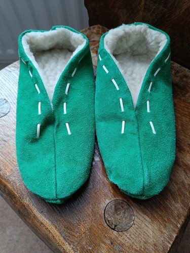 New green suede warm